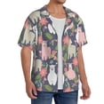 thumbnail image 4 of Fotbe Llamas print Short Sleeve Button Down Shirts for Men Casual Summer Beach Wrinkle Free Shirt-3X-Large, 4 of 7