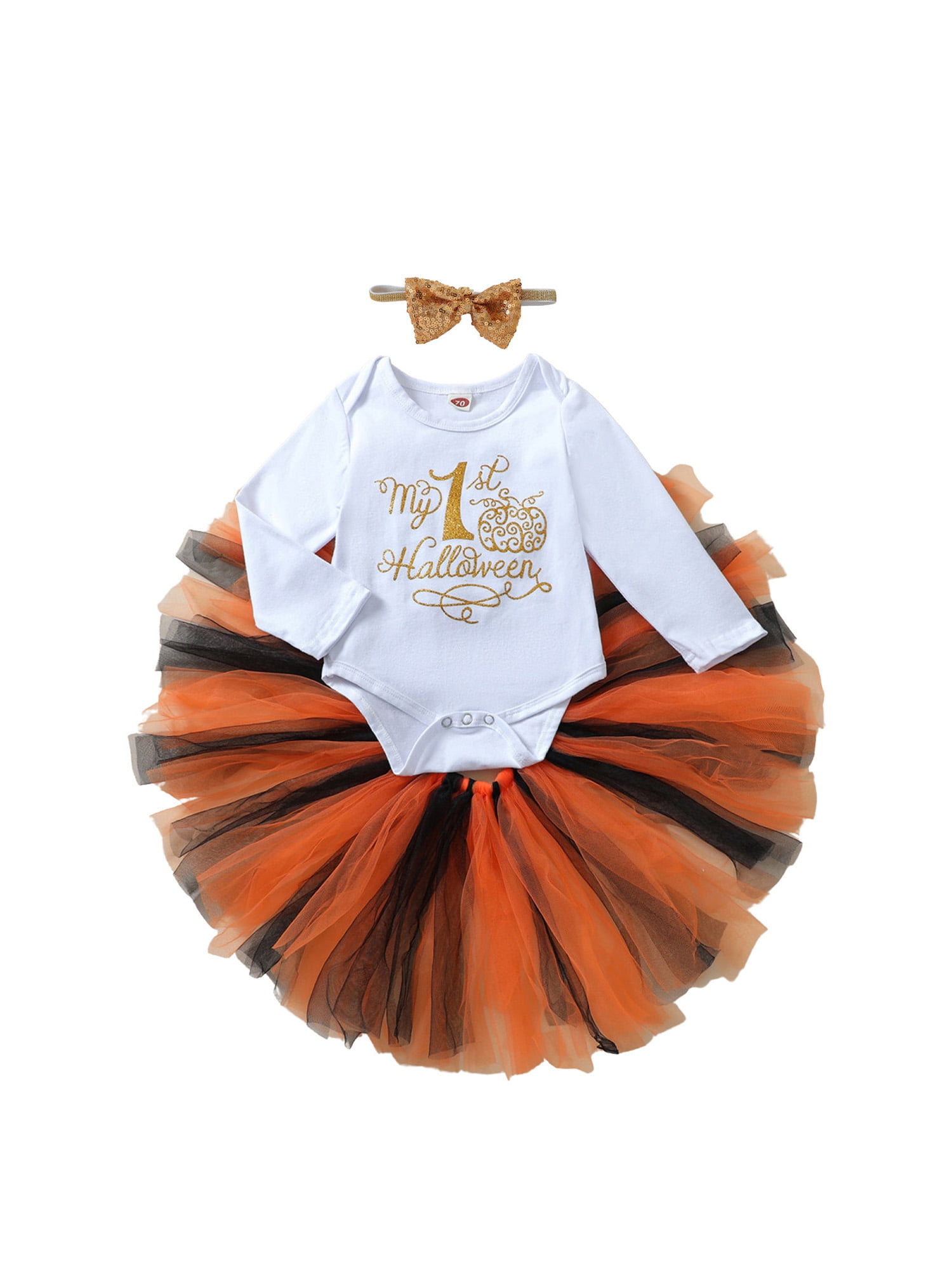 Details about   Newborn Infant Baby Girls Halloween Print Romper+Tutu Skirt Costume Outfits Set 