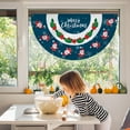 thumbnail image 4 of Ganfancp Abanico de Navidad Jardín Bandera Navidad Santa Claus Bandera Colgante Semicírculo Banner Ofertas y Liquidaciones 1 Bandera Semicircular, 4 of 5