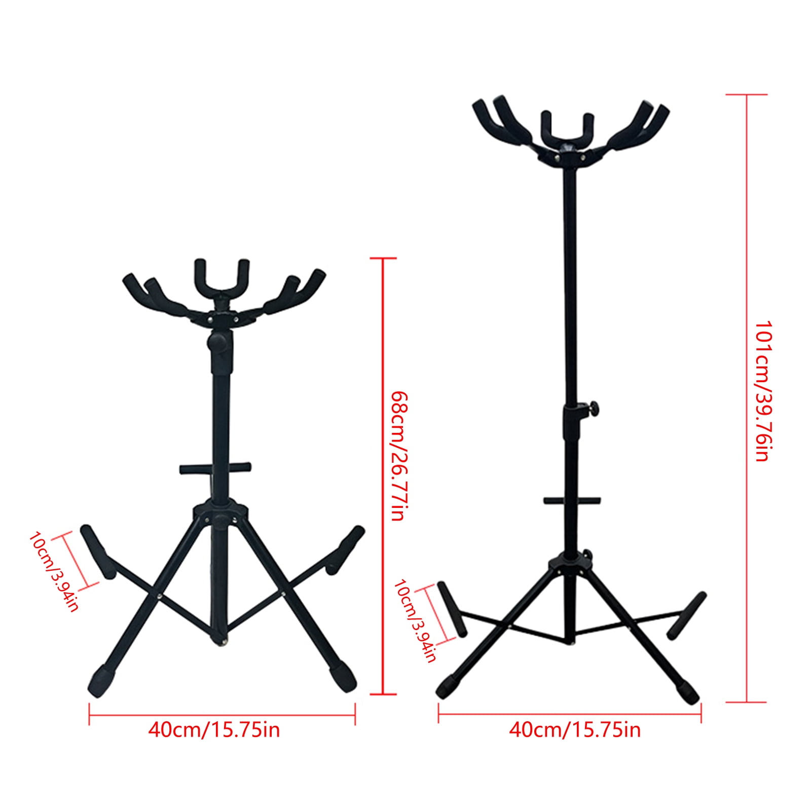 Universals Acoustics Guitar Stand Folding Instrument Stand with 3 Neck Holders for Guitar, Bass, Violins, Ukuleles