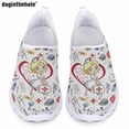 thumbnail image 1 of Doginthehole - Zapatos planos informales de verano para mujer, con estampado de dibujos animados de enfermera, ligeros, cómodos y antideslizantes, 1 of 5