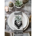 thumbnail image 2 of Black Beige Boho Cloth Napkins Set of 6 Reusable Dinner Napkins, Vintage Ethnic Tribal Southwestern Cocktail Napkin Washable Table Napkins for Wedding/Holiday Party/Baby Shower 20"x20", 2 of 7