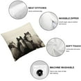thumbnail image 4 of QZHH  2Pack Throw Pillow Covers African Animals Running Horse Waist Horses Pillow Cases Realistic Horse Eyes Simplin Animal Armchair Cushion Cover Home Decor, 4 of 6