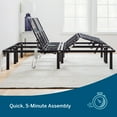 Lucid Basic Remote Controlled Steel Adjustable Bed Base, King/Split