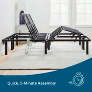 Lucid Basic Remote Controlled Steel Adjustable Bed Base, King/Split King (Ships in Two Boxes)