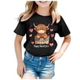 thumbnail image 4 of Angala Valentine's Day Children's Short Sleeve Top Printed T Shirt Casual Shirt Stlish Cute Girls Tops Tees Shirts 3-4 Years, 4 of 4