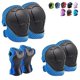 thumbnail image 2 of Rodilleras para niños Rodilleras y coderas Conjunto de Equipo de protección para niños niñas niños con muñequeras 3 en 1 para Patinar Ciclismo Patinaje sobre Ruedas Azul, 2 of 5