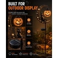 thumbnail image 7 of Solar Halloween Cat & Pumpkin Garden Light, Waterproof LED Moon Stake Decor, Outdoor Yard Light for Patio Lawn Pathway, 7 of 7