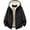 Black, variant on Women's Hooded Softshell Jacket Lightweight Zip Up Long Sleeve Fleece Lined Coat Loose Casual Solid Color Fall Winter Drawstring Hoodies S