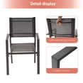 thumbnail image 3 of CHYVARY Outdoor Textilene Dining Chairs Set of 2, Waterproof Stackable Chairs, Suitable for Patio, Backyard and Garden, Black, 3 of 6
