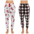 thumbnail image 2 of Disney 2 Pack Womens Pajama Sleepwear Pants Female, Hearts/Moose, Size: M, Prestigez, 2 of 6