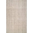 thumbnail image 2 of nuLOOM Ashli Handwoven Solid Jute Area Rug, 6' x 9', Off-white, 2 of 5