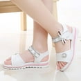 thumbnail image 7 of EnJoCho Little Girls Cute Shoes Fashion Flower Thick Sole Sandals Bow Pearl Soft Sole Comfortable Princess Sandals Girl Kids Summer Stylish Sandals Pink, 7 of 7