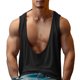 thumbnail image 2 of pstuiky Camisetas sin mangas para hombre, Camiseta de verano para hombre, cuello en V grande, color fino, estilo informal, sin mangas, transpirable, deportiva Tops elegantes para mujer s, 2 of 8