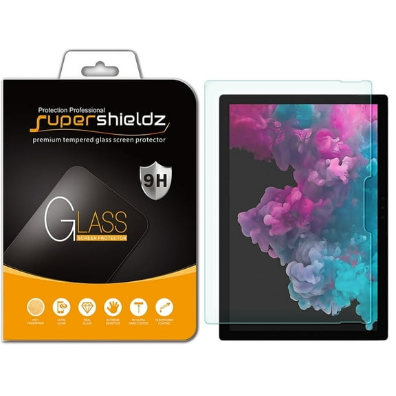 [1-Pack] Supershieldz for Microsoft Surface Pro 7 Plus/ Surface Pro 7/ Surface Pro 6 Tempered Glass Screen Protector, Anti-Scratch, Anti-Fingerprint, Bubble Free