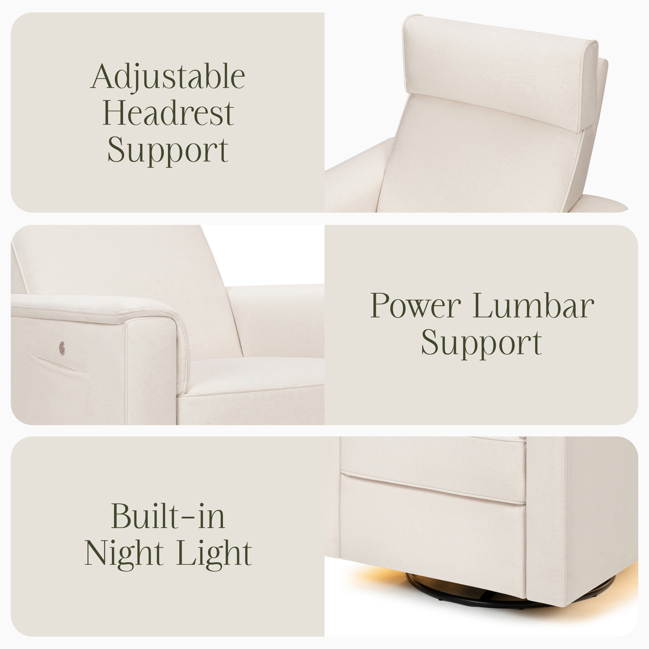 Namesake Willa Deluxe Power Recliner and Swivel Glider with Heat and Massage