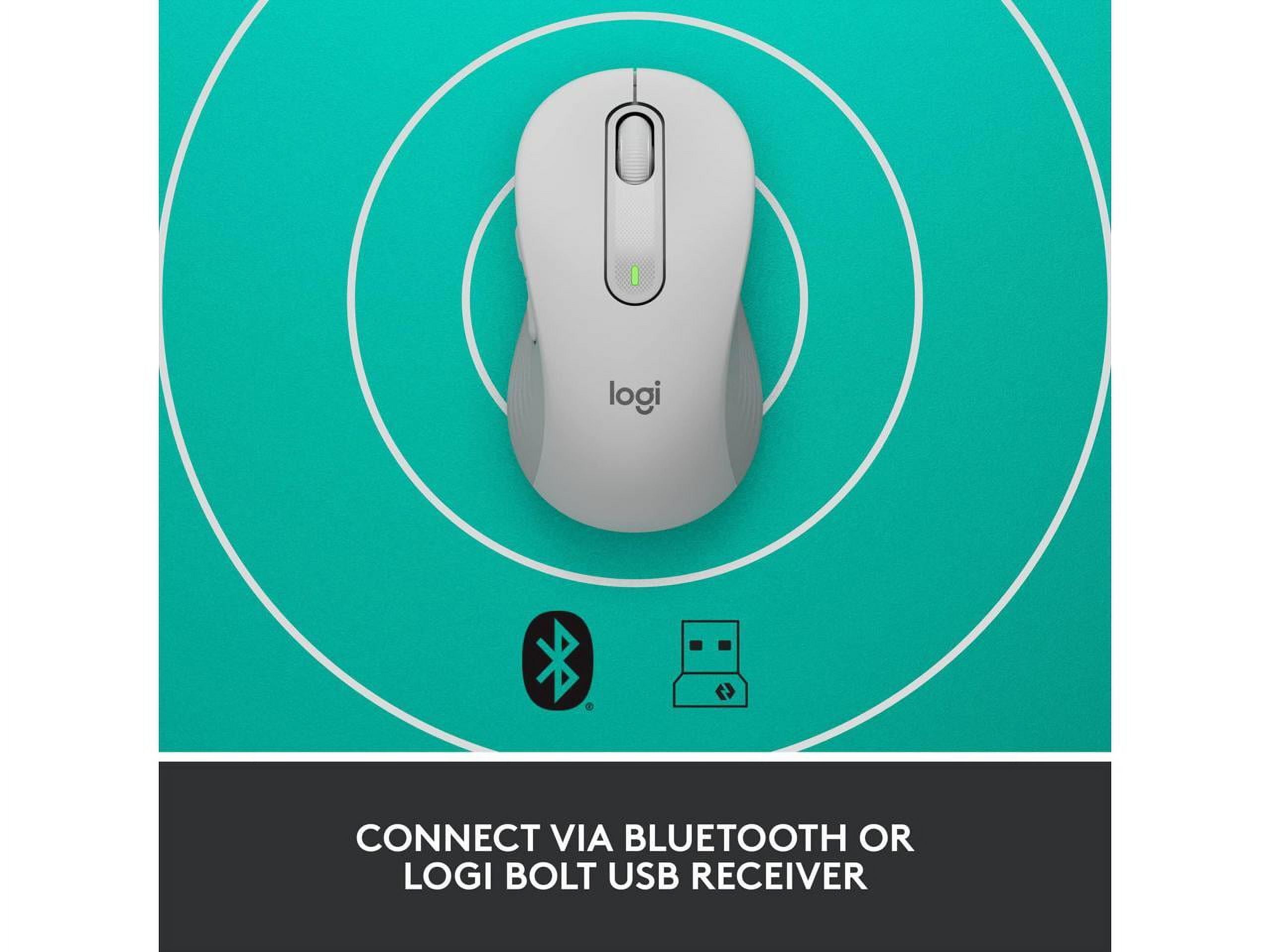 Logitech Signature M650 Palm Size Wireless Mouse, Off White