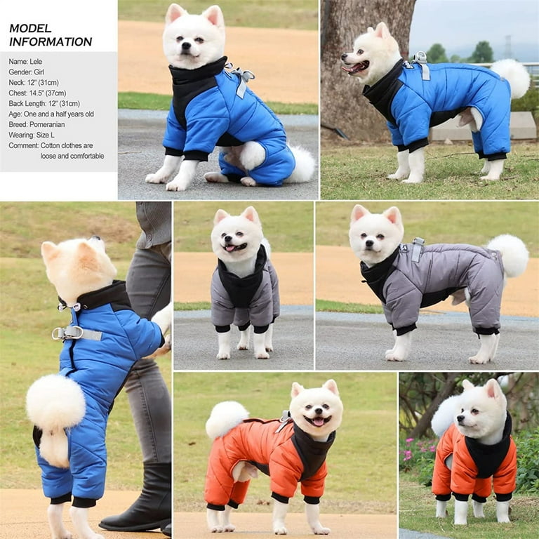 KTMKH Dog Sweater Dress Dog Winter Coat Small Medium Large Dogs Snow Jacket  Waterproof French Clothes Warm Windproof Puppy Snowsuit Outfit Cold Weather  Pet Apparel