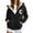 Black, variant on UJNDER Unisex Zip Up Hoodie with Print Casual Warm Pullover Jacket for Outdoor Sports and Winter Comfort Hoodies for Women Green XXXL