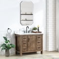 thumbnail image 4 of Javier 42" Bath Vanity in Spruce Antique Gray with White Grain Stone and Mirror, 4 of 18