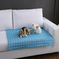 thumbnail image 2 of Pet Dog Cooling Mat Breathable Ice Foldable Portable Blue_70x55cm, 2 of 8