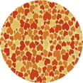 thumbnail image 1 of Ahgly Company Machine Washable Indoor Round Transitional Bold Yellow Area Rugs, 8' Round, 1 of 7