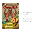 thumbnail image 2 of New Orleans Crawfish Fresh Gumbo Vintage Sign, French Country Kitchen Decor, 8X12 Tin Wall Art For Man Cave & Holiday Celebrations, Multi-Purpose English Text, 2 of 7