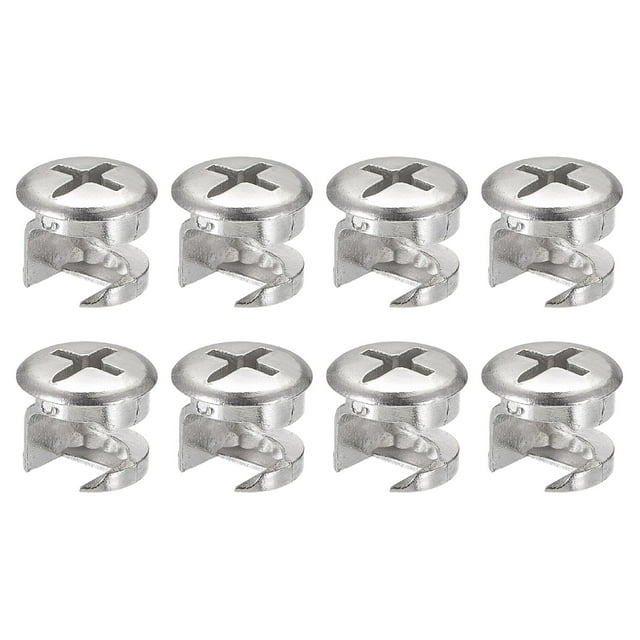 Unique Bargains Écrou de Verrouillage à Came pour Meubles, Lot de 8 Écrous de Verrouillage de Connecteur de Joint 13x11mm pour Meubles