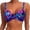 a-29Blue13, variant on VNKIDY Womens Ladies V Neck Twist Front Tropical Leaf Print Adjustable Strap Bikini Top For Summer Beach Pool Wear Swimming Activities Trendy Swimwear