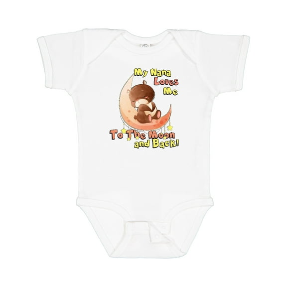 Inktastic My Nana Loves Me to the Moon and Back Boys or Girls Baby Bodysuit