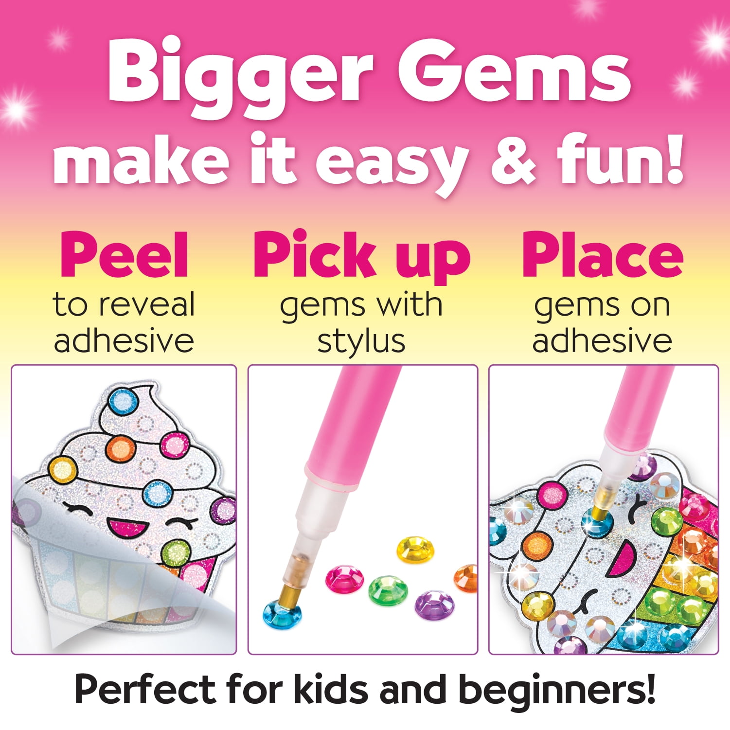 Creativity for Kids Big Gem Diamond Painting Sweets- Child Craft Kit for Boys and Girls