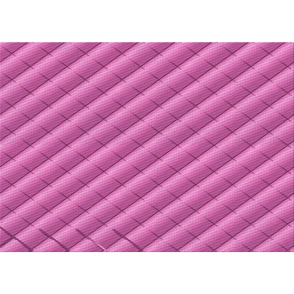Ahgly Company Machine Washable Indoor Rectangle Transitional Deep Pink Area Rugs, 2' x 4'