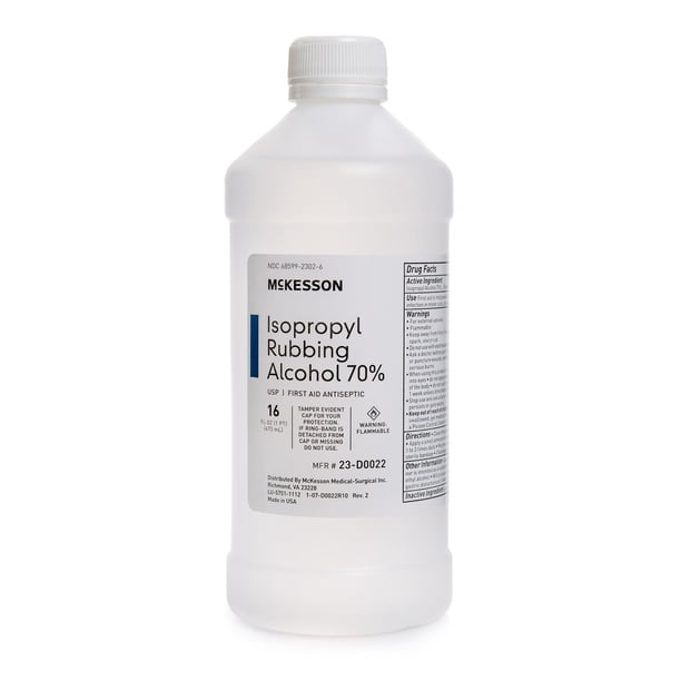 Mckesson Brand Antiseptic Isopropyl Alcohol 16 Oz Bottle 70 Strength 12 Ct Walmart Com Walmart Com