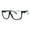 gunmetal black, variant on Womens Metal Flat Top Mob Oversize Rectangular Clear Lens Glasses Gold Black