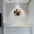 thumbnail image 5 of Yayeee Wall Clock Battery Operated 11.9" Silent Quartz Non-Ticking for Living Room Decor, Art Cocktails, 5 of 8