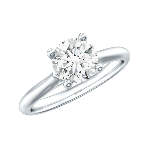 1ct Lab Grown Diamond Ring for Engagement, Cathedral Setting Ring, EF-VS Grade, 925 Sterling Silver, US 4.00