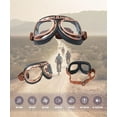 thumbnail image 2 of CRG Sports Vintage Bike Aviator Pilot Motorcycle Cruiser Scooter Goggles, 2 of 7