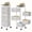 WHITE, variant on Rotating Kitchen Storage Shelf 5 Tier, Metal Fruit Vegetable Storage Basket Multi-Layer Vegetable Rack Storage Trolley on Wheels, Floor-Standing Basket for Kitchen Bathroom, Square