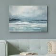 thumbnail image 3 of PixonSign Canvas Print Wall Art Navy Blue Ocean Wave Beach Nature Wilderness Illustrations Fine Art Decorative Farmhouse/Country Relax/Calm/Cozy Multicolor Zen for Bedroo - 32"x48", 3 of 5