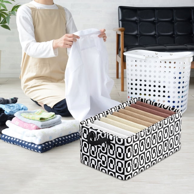 Birdeem Woven Baskets for Storage,Storage Baskets for Organizing,Printed Woven Storage Basket Large Capacity Storage High Handle Storage Basket Multi-Color Optional Storage,Large Storage Baskets
