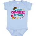 thumbnail image 3 of Inktastic Cutest Cowgirl in Town with Cowgirl Hat and Boots Girls Baby Bodysuit, 3 of 5