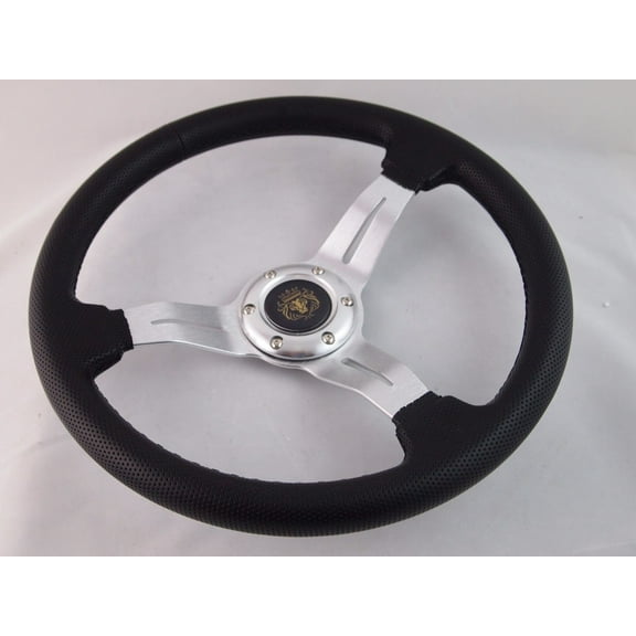 Boat Steering wheel W/ Adapter 3 spoke boats with 3/4" tapered key Marine Silver"