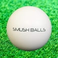 thumbnail image 2 of SMUSH BALLS - The Ultimate Anywhere Batting Practice Baseball Softball Training Ball (White, 36-Pack + Bag), 2 of 12