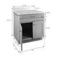 thumbnail image 6 of Design House Brookings 31" x 22" Ready to Assemble Shaker 2-Door Bath Vanity with Cultured Marble 4" Centerset Top, Gray/White, 6 of 25