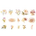 thumbnail image 1 of CAROOTU 30 PCS Watercolor Scrapbooking Sticker Pack Simulation Flowers Plant Transparent Decal Collection, 1 of 7