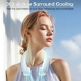 thumbnail image 2 of Professional Wearable Personal Fan, Lightweight Rechargeable Neck Fan with Intelligent Power Management & 6 Wind Levels, Ergonomic Bladeless Design for Sports, Gym, and Commuting, LED Status Display, 2 of 16