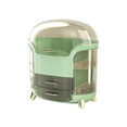 thumbnail image 4 of TISHITA Makeup Organizer Waterproof Cosmetics Display Case Holder Dustproof for Bathroom Light Green, 4 of 8