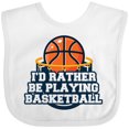 thumbnail image 3 of Inktastic I'd Rather Be Playing Basketball Boys or Girls Baby Bib, 3 of 4
