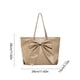 thumbnail image 3 of Bolso de mano con lazo grande para mujer, bolso de hombro de gran capacidad, bolso de mano con textura avanzada, que combina practicidad y moda, bolso de mano de PU para mujer., 3 of 7