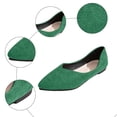 thumbnail image 6 of Pandaie Women's Flats Shoes Comfortable Suede Pointed Toe Slip on Ballet Dress Shoes Business Casual Work Walking Driving Penny Loafers Green Size 7, 6 of 7
